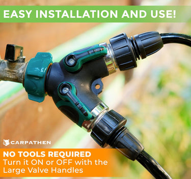 Durable splitter- Fantastic grip thermoplastic rubber, heavy duty zinc-alloy threads, aluminum alloy swivel connector
